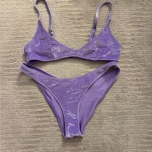 Triangl Swimwear Velvet Lavender Bikini Set